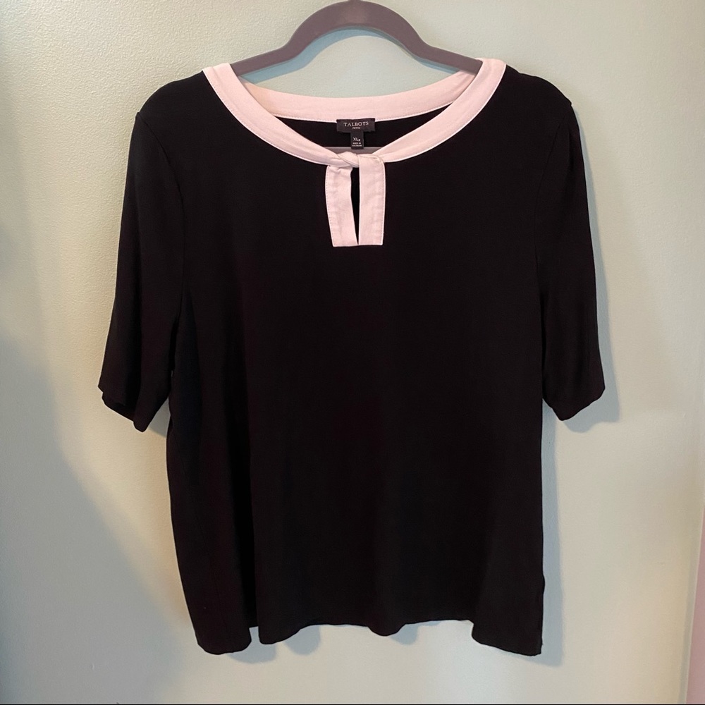 Talbots Blouse with Keyhole Cutout
